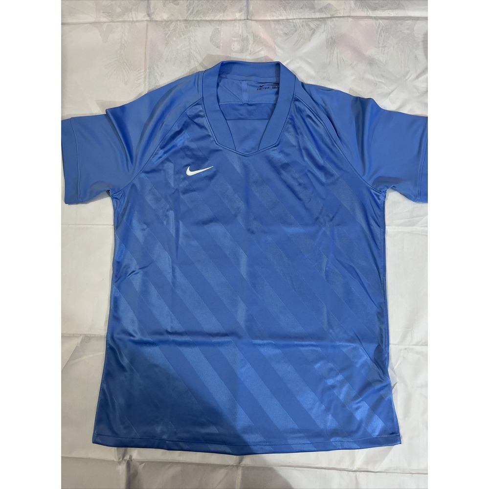 Nike Challenge III Soccer Shirt White BV6705-448 Men's Size Large Light Blue
